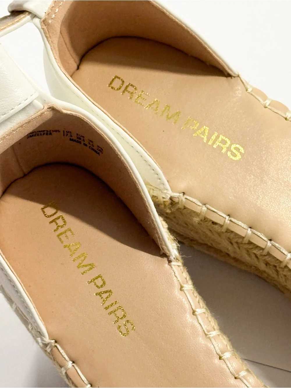 Dream Pairs Women's White Espadrille Ankle-Strap Sandals